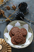 Homemade, gluten-free almond and chocolate cookies