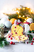 Cranberry-Orangen-Kuchen zu Weihnachten