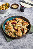 Roast Chicken Pieces with Fennel, Apple and Dukkah