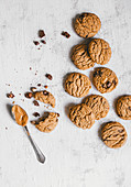 Peanutbutter Cookies mit Chocolate Chips