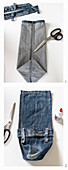 Upcycling: making bottle packaging out of jeans