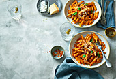 Penne alla vodka with chilli flakes