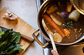 Pot of vegetable stew