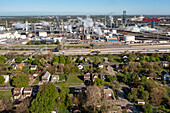 Petroleum refinery, Michigan, USA, aerial photograph