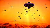 UFO invasion, illustration