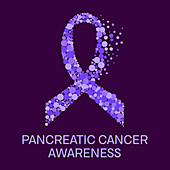 Pancreatic cancer awareness, conceptual illustration