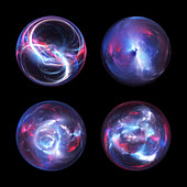 Plasma balls, conceptual illustration