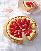Crispy strawberry tart