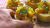 Moroccan Style Stuffed Potato - Step by step