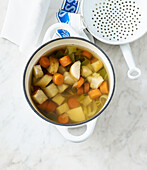 Vegetable broth made from root vegetables