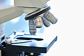 Microscope in a laboratory