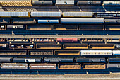 Rail yard, Michigan, USA