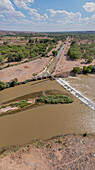 Water from Rio Grande diverted for irrigation, USA