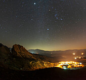 Night sky over Alamut Castle, Iran