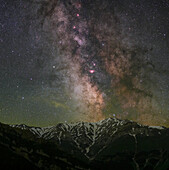 Milky Way core over Alborz Mountains, Iran