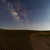 Milky Way over sand dunes, Iran