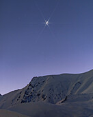 Jupiter and Saturn great conjunction over Alborz Mountains, Iran