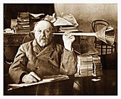 Tsiolkovsky with his ear trumpet
