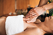 Ayurvedic aromatherapy oil massage