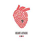 Heart disease, conceptual illustration