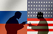 Russia-US relations, conceptual illustration