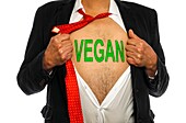 Super vegan, conceptual concept image