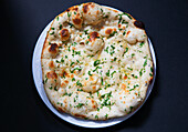 Indian naan bread with garlic