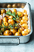 Rosemary potatoes fresh from the oven