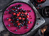 Colourful berry tart