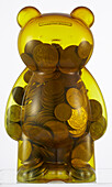 Teddy bear money box, filled