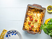 Ricotta-Lasagne in Auflaufform