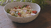 Garlic Chicken Salad and Quince Paste