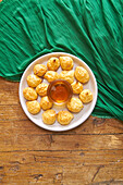 Cheese Puffs, served with honey
