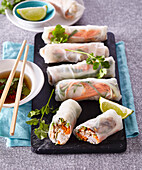 Chinese spring rolls with pork