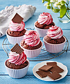 Chocolate muffins with beetroot