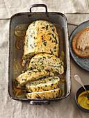 Turkey meat loaf with spinach