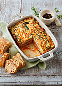 Zucchini lasagne with minced meat
