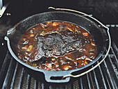Boiled beef in a Dutch Oven