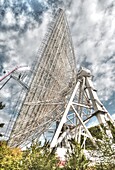 Installation of new subreflector, Effelsberg Radio Telescope