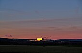 ITER fusion research reactor building at sunrise
