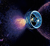 Warp drive spacecraft, illustration
