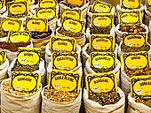 Medicinal herbs, street market, France