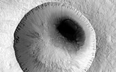 Crater on the floor of the Pasteur Crater, Mars, MRO image