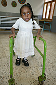 Young girl with osteogenesis imperfecta