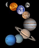 Montage of solar system planets