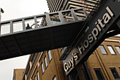 Bridge outside Guy's Hospital, London, UK