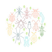 Pest control, conceptual illustration