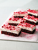 Red velvet tray bake cake