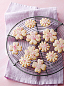 Butter biscuits with colourful sugar sprinkles
