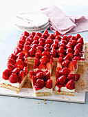 Strawberry and vanilla cake